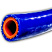 Силиконовый армированный шланг (рукав) д 10 синий силикон